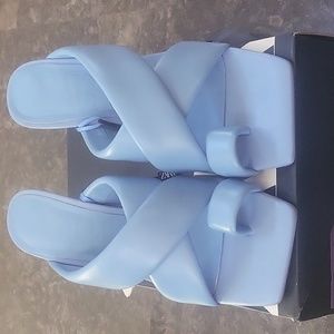Zara sky blue heels